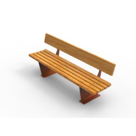 Metal bench with backrest 'IROKO_STF/19-04-60/MDL'