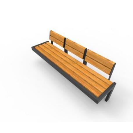 Metal bench with backrest 'IROKO_STF/19-04-56MDL'