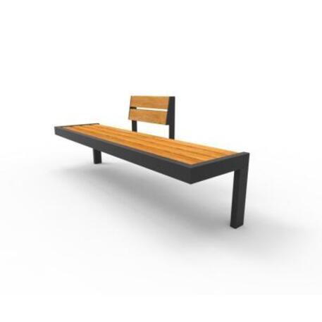 Metal bench with backrest 'IROKO_STF/19-04-56MDL'