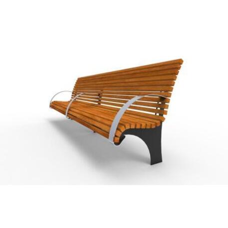 Metal bench with backrest 'IROKO_STF/19-04-55MDL'