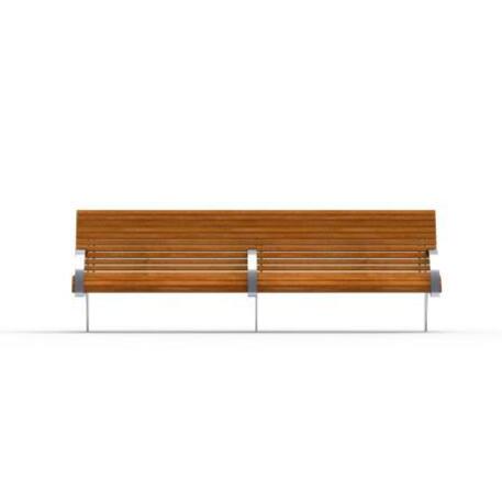 Metal bench with backrest 'IROKO_STF/19-04-55MDL'