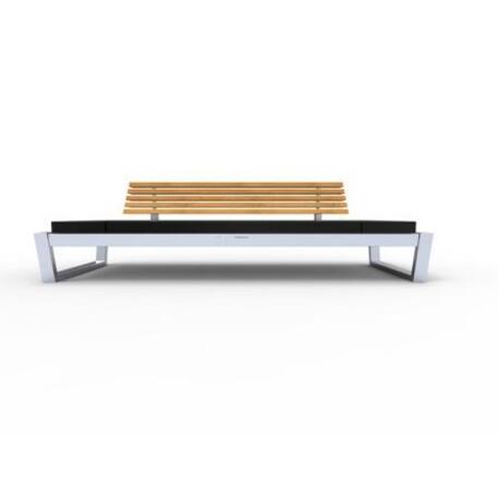 Metal bench with backrest 'IROKO_STF/19-04-54MDL'