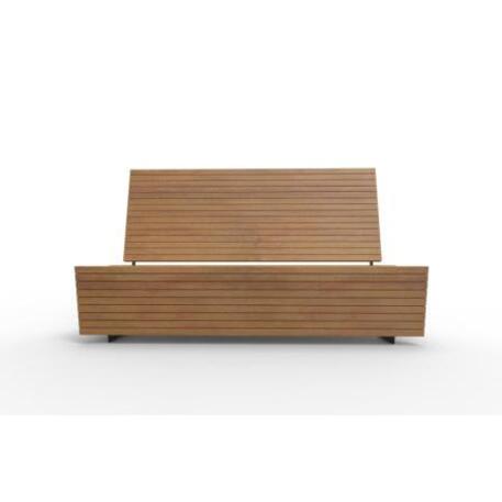 Metal bench with backrest 'IROKO_STF/19-04-53MDL'