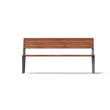 Metal bench with backrest 'IROKO_STF/19-04-52_03MDL'