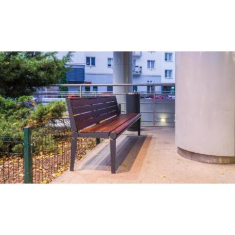 Metal bench with backrest 'IROKO_STF/19-04-49MDL'