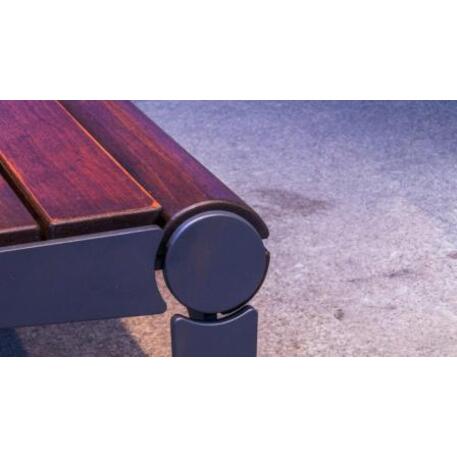 Metal bench with backrest 'IROKO_STF/19-04-49MDL'