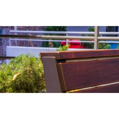 Metal bench with backrest 'IROKO_STF/19-04-49MDL'