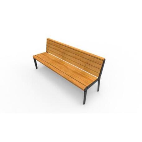 Metal bench with backrest 'IROKO_STF/19-04-49MDL'