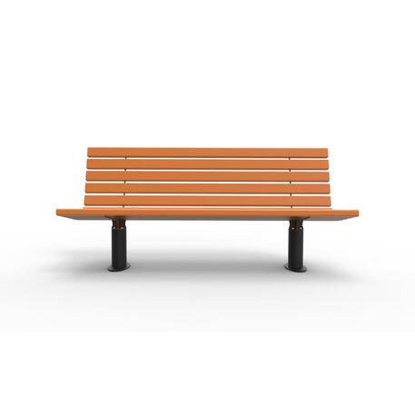 Metal bench with backrest 'IROKO_STF/19-04-46MDL'