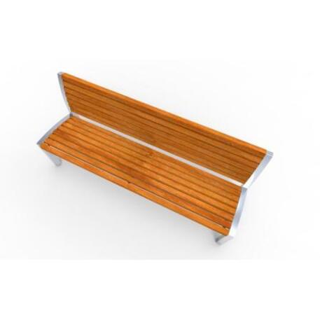 Metal bench with backrest 'IROKO_STF/19-04-44_02MDL'