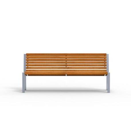 Metal bench with backrest 'IROKO_STF/19-04-44_02MDL'