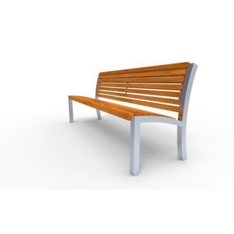 Metal bench with backrest 'IROKO_STF/19-04-44_02MDL'