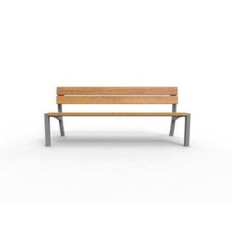 Metal bench with backrest 'IROKO_STF/19-04-44_01MDL'