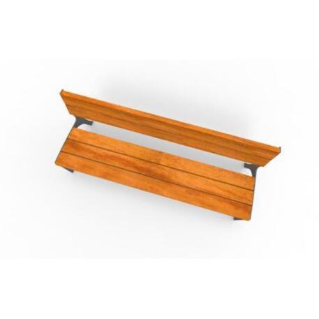 Metal bench with backrest 'IROKO_STF/19-04-44MDL'