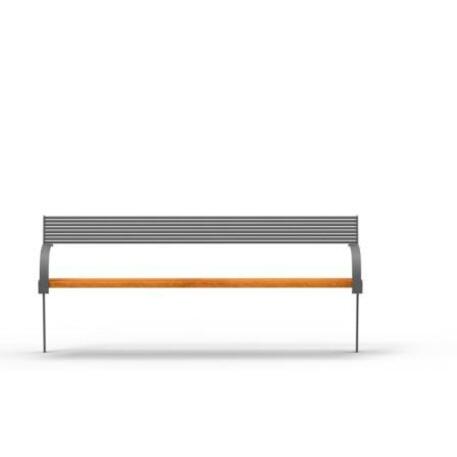 Metal bench with backrest 'IROKO_STF/19-04-43_03MDL'