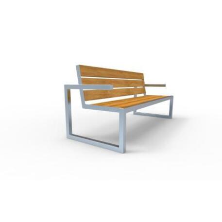 Metal bench with backrest 'IROKO_STF/19-04-39MDL'