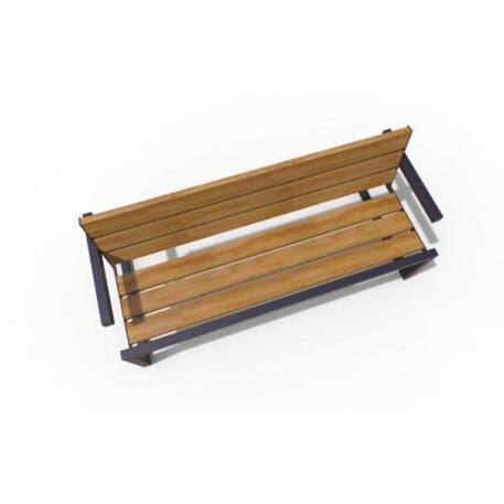 Metal bench with backrest 'IROKO_STF/19-04-39MDL'