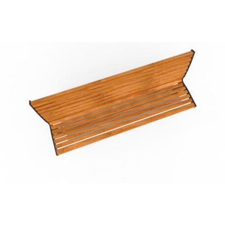 Metal bench with backrest 'IROKO_STF/19-04-36MDL'