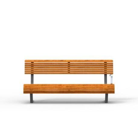 Metal bench with backrest 'IROKO_STF/19-04-35MDL'