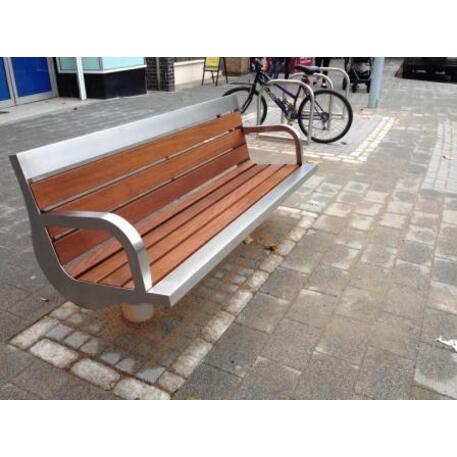 Metal bench with backrest 'IROKO_STF/19-04-31MDL'