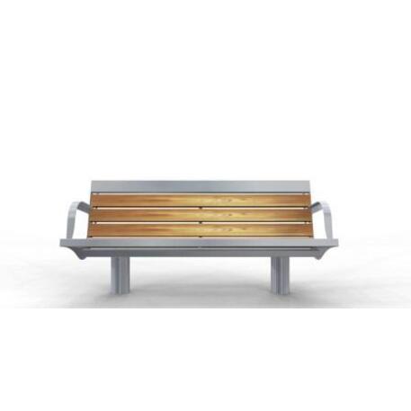 Metal bench with backrest 'IROKO_STF/19-04-31MDL'