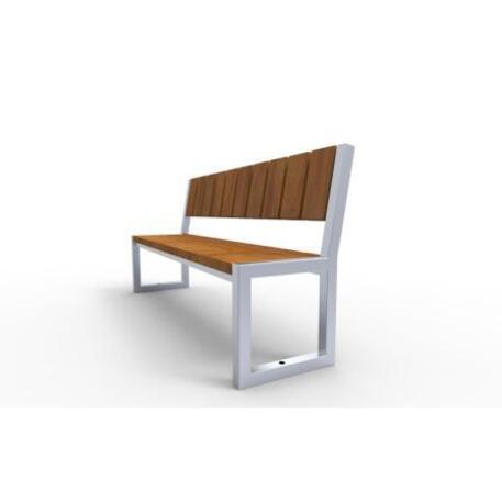 Metal bench with backrest 'IROKO_STF/19-04-30MDL'