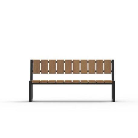 Metal bench with backrest 'IROKO_STF/19-04-30MDL'