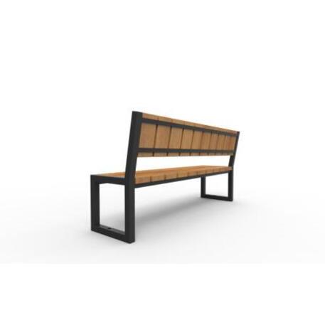 Metal bench with backrest 'IROKO_STF/19-04-30MDL'