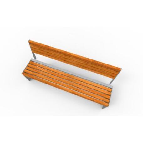 Metal bench with backrest 'IROKO_STF/19-04-29MDL'