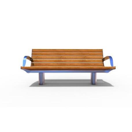 Metal bench with backrest 'IROKO_STF/19-04-28MDL'