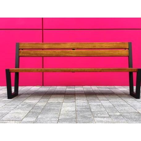 Metal bench with backrest 'IROKO_STF/19-04-26MDL'