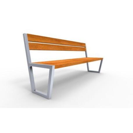 Metal bench with backrest 'IROKO_STF/19-04-26MDL'