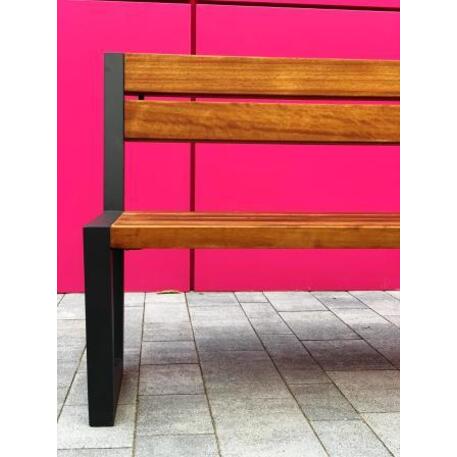 Metal bench with backrest 'IROKO_STF/19-04-26MDL'