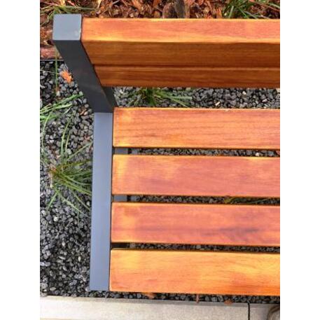 Metal bench with backrest 'IROKO_STF/19-04-26MDL'