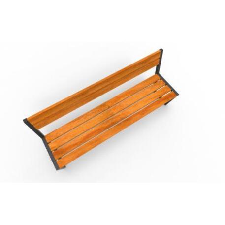 Metal bench with backrest 'IROKO_STF/19-04-26MDL'