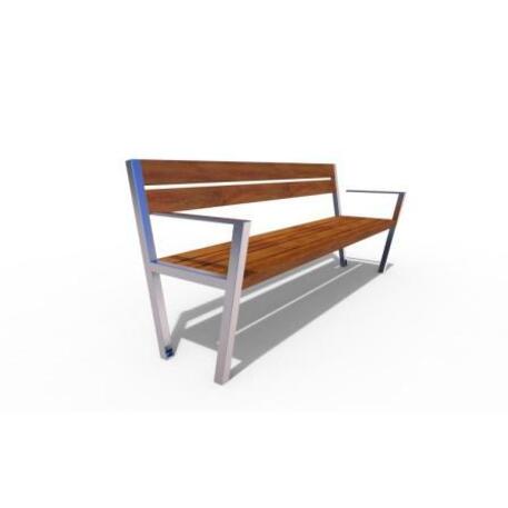 Metal bench with backrest 'IROKO_STF/19-04-25MDL'