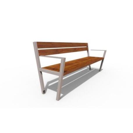 Metal bench with backrest 'IROKO_STF/19-04-25MDL'