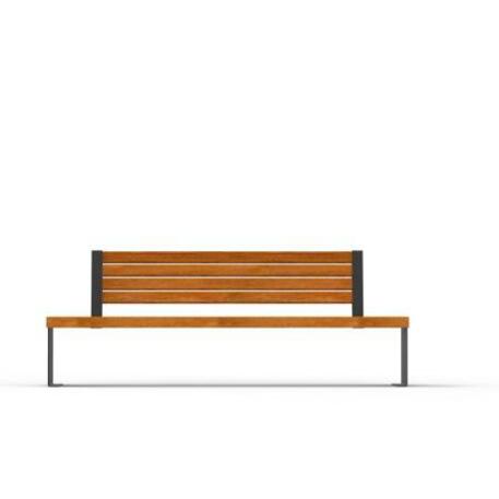 Metal bench with backrest 'IROKO_STF/19-04-22_01MDL'