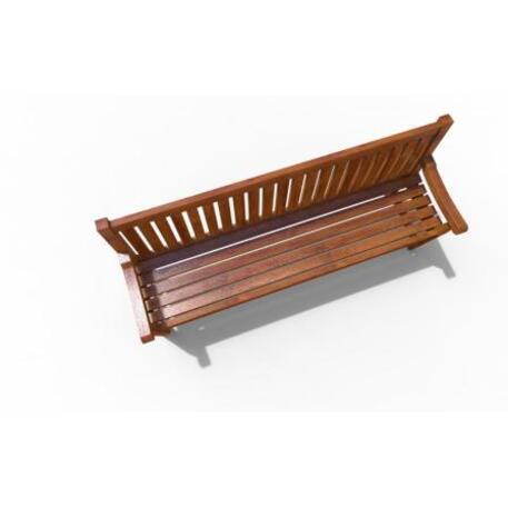 Wooden bench with backrest 'IROKO_STF/19-04-18MDL'