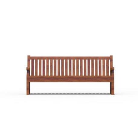 Wooden bench with backrest 'IROKO_STF/19-04-18MDL'