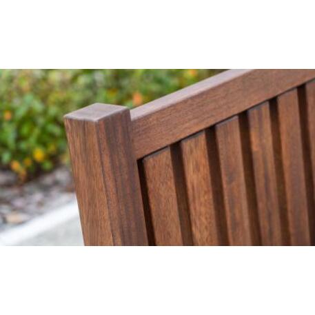 Wooden bench with backrest 'IROKO_STF/19-04-18MDL'