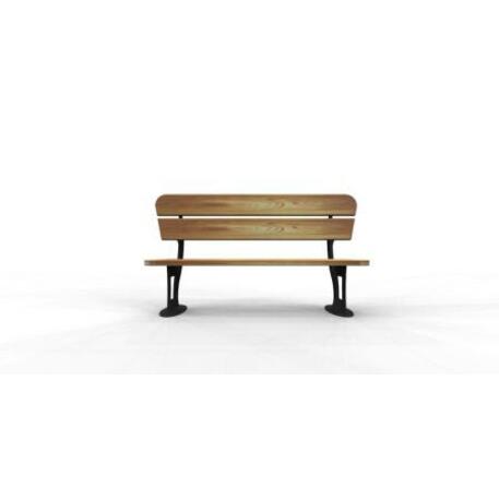 Metal bench with backrest 'IROKO_STF/19-04-17_02MDL'