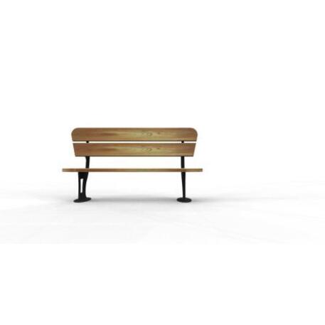 Metal bench with backrest 'IROKO_STF/19-04-17_01MDL'