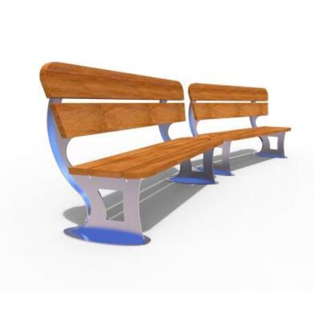 Metal bench with backrest 'IROKO_STF/19-04-17MDL'