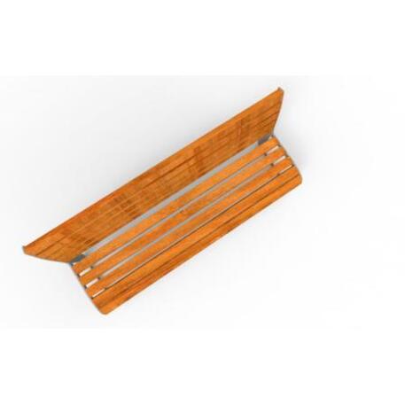 Metal bench with backrest 'IROKO_STF/19-04-16_01MDL'