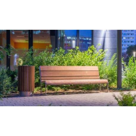 Metal bench with backrest 'IROKO_STF/19-04-16MDL'