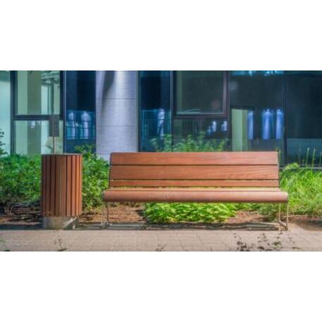 Metal bench with backrest 'IROKO_STF/19-04-16MDL'