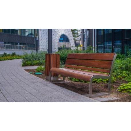 Metal bench with backrest 'IROKO_STF/19-04-16MDL'