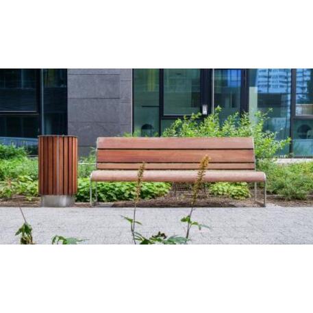 Metal bench with backrest 'IROKO_STF/19-04-16MDL'