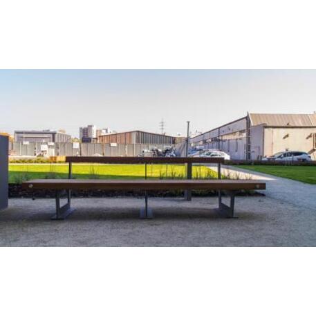 Metal bench with backrest + Picnic table 'IROKO_STF/18-04-97/MDL'